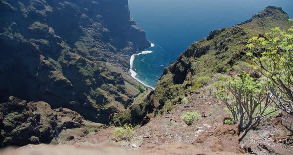 The End of Masca Gorge  Masca Beach  Playa De Masca Tenerife Canary Islands Spain