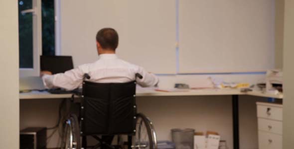 Successful Businessman With Wheelchair