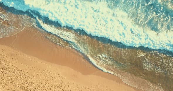 Drone view of a beach in Spain.