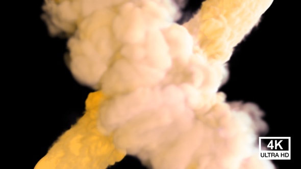 Yellow Color Smoke Streaming Collisions 4K alt