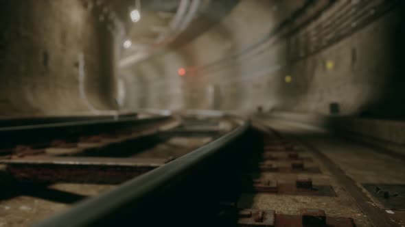 Dark Old Abandoned Metro Subway Tunnel