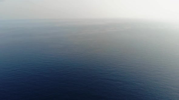 Aerial View Over the Calm Sea