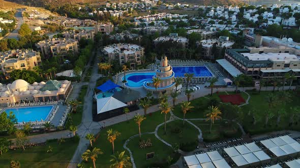 Aerial view over KAIRABA Bodrum Imperial, Bodrum Turkey