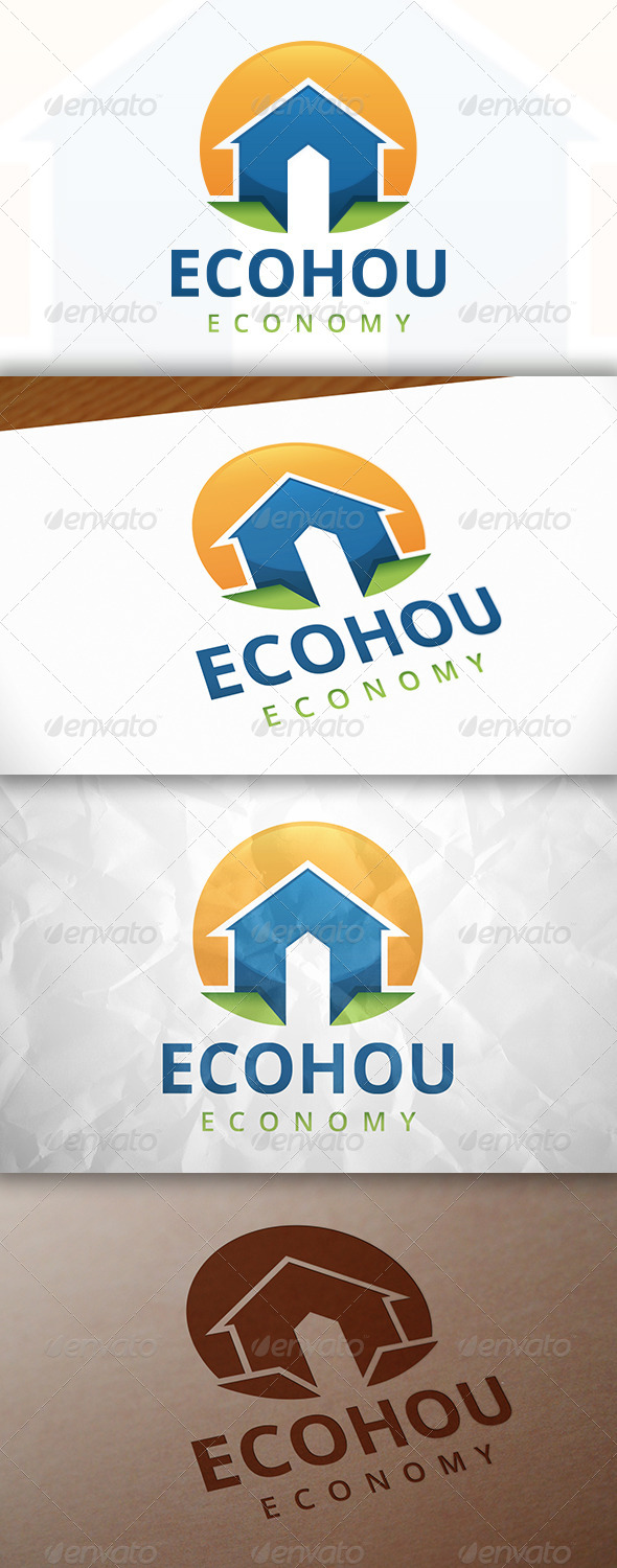 Eco House Logo Template