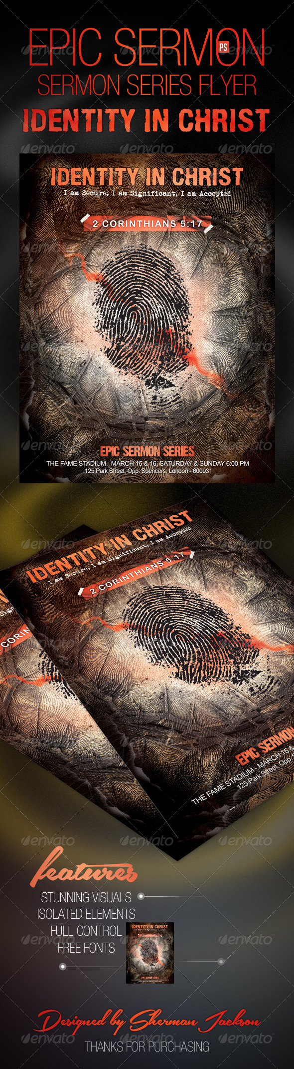 Epic Sermon Series Flyer - Identity in Christ