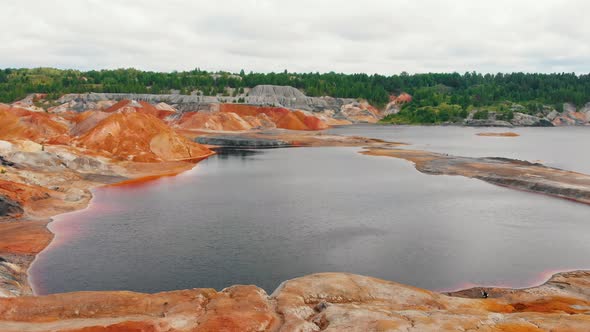 Bloody Red Lake and Clay Mountains