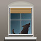 Lonely Howling Dog Windows - GraphicRiver Item for Sale