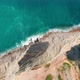 Aerial View Seascape with Waves on Rocky Coast - VideoHive Item for Sale