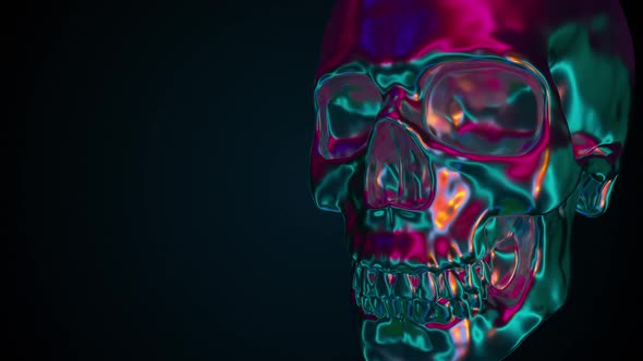 Iridescent Human Skull