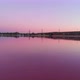 Wonderful Flight Over a Pink Salty Lake at Sunset in the Evening - VideoHive Item for Sale