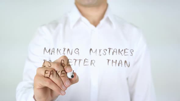 Making Mistakes Is Better Than Fake Perfection