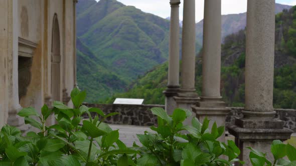 A beautiful travel tour at the Sacred Mountain of Varallo, a christian devotional complex, a unesco