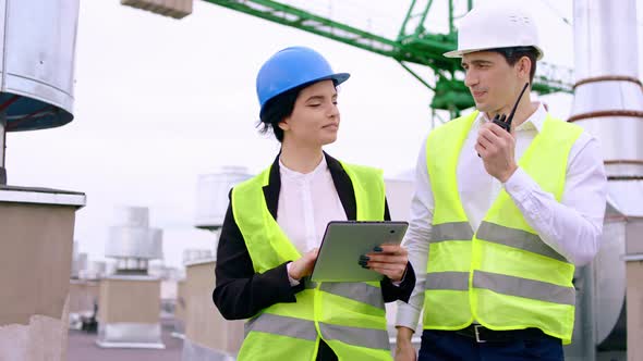 Modern Construction Site on the Top