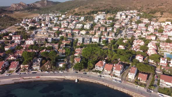 View of the Small Village Near Aegean Sea Urla Izmir Turkey