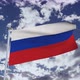 Russia Flag With Sky 4k - VideoHive Item for Sale