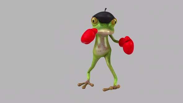 Fun 3D cartoon frog with the alpha channel included