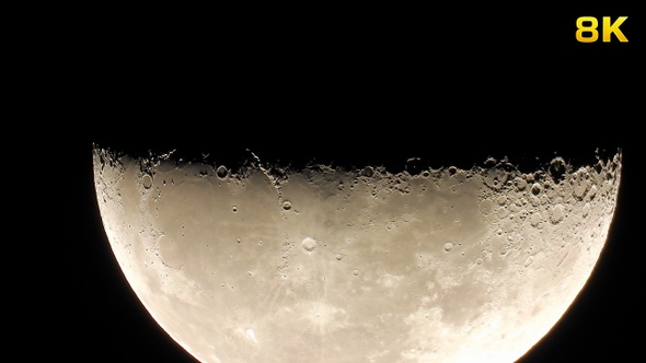 Moon Craters With Megazoom Telescope