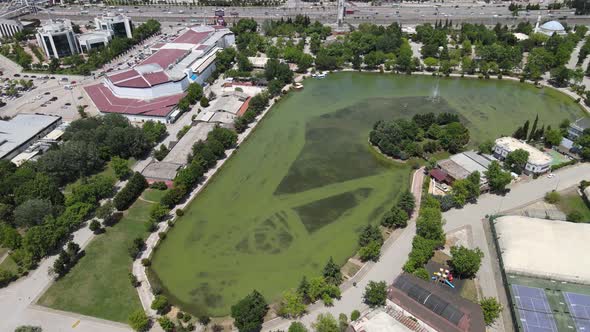 Aerial City Park Lake