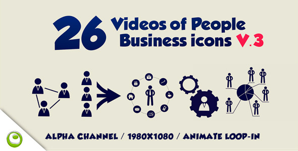  26 Videos Of People Business Icons V.3