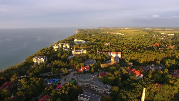 Aerial view of Svetlogorsk resort town, Russia