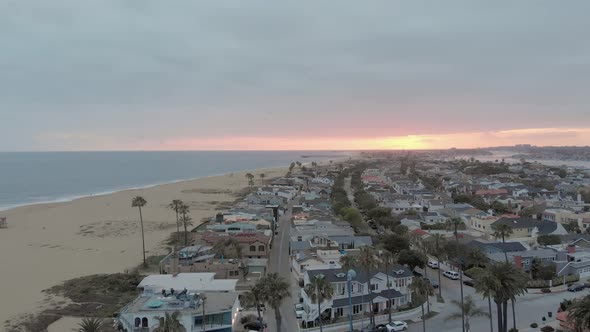Sunset on Balboa Peninsula, Newport Beach, California