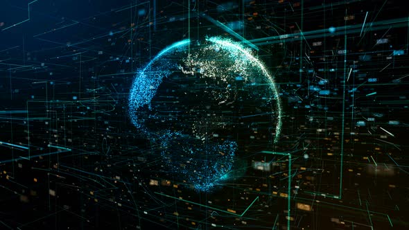 Digital World Networks of Information with Seamless Looped  alt