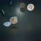 One Dollar Coins Falling And Bouncing On A Carbon Floor - VideoHive Item for Sale