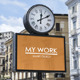 Street clock poster Mock-Up - GraphicRiver Item for Sale