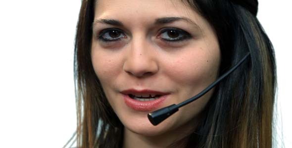 Business Call Center Woman Talking