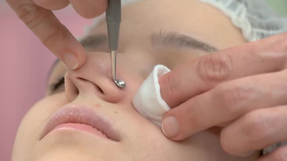 Girl Having Face Cleaned