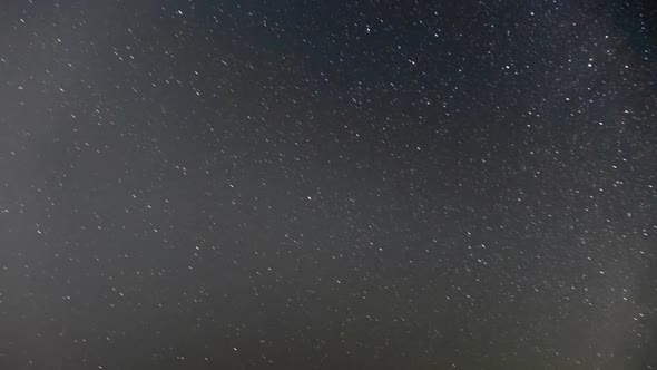 Stars in the Night Sky Rotate. Astronomy Time Lapse of Stars and Planets