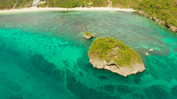 Seascape with Beah on the Island of Boracay, Philippines.