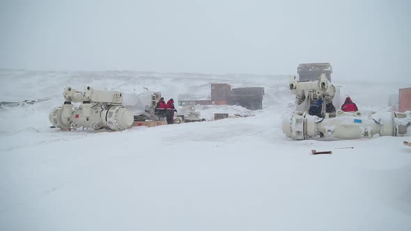 Repair Base Near Open Pit Coal