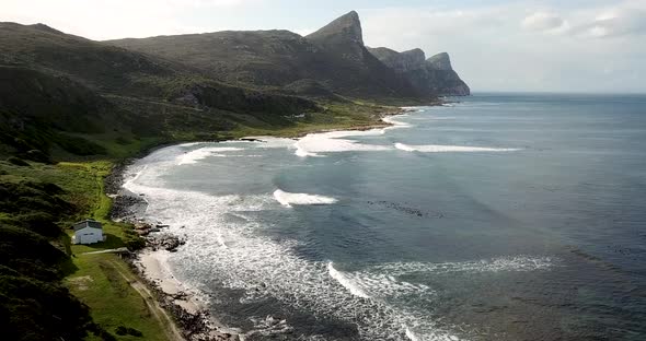 Drone view of Cape of Good Hope, South Africa