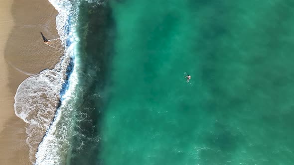 Sea Texture Aerıal Vıew 4 K Turkey Alanya