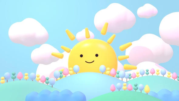 Cute Sun And Mountains