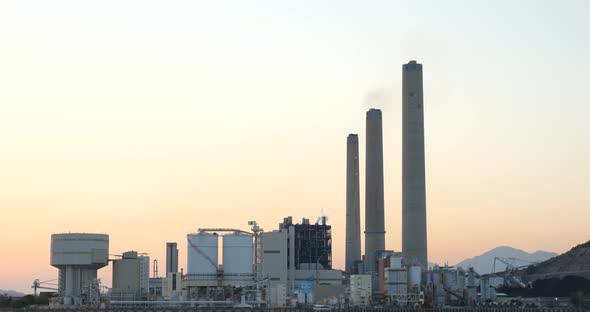 Power station in Lamma island at Hong Kong city