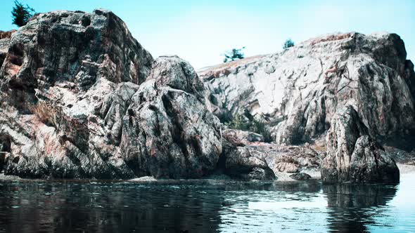 Sea and Steep Rugged Cliffs