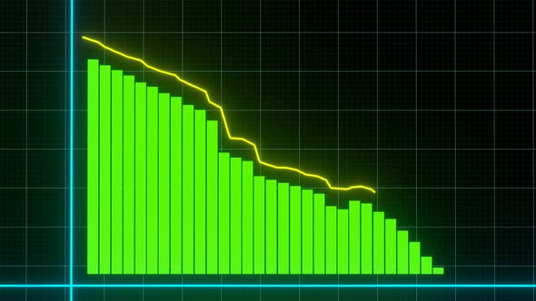 Stock market animated graphic.  Stock price chart. alt
