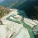 Aerial View of Bhagirathi River in beautiful city of Harshil, Uttarkashi, Uttarakhand, India - VideoHive Item for Sale