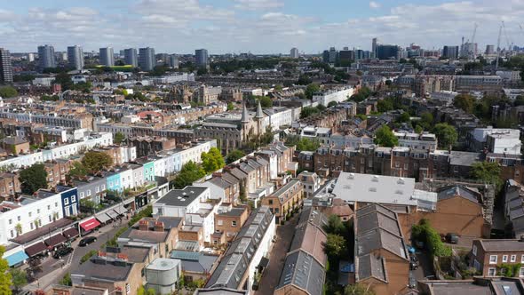 Panorama Curve Footage of Urban Neighbourhood