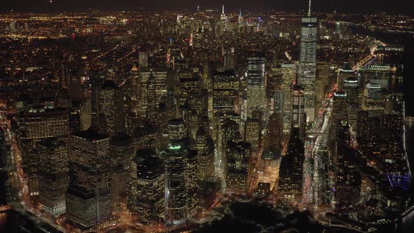 Establishing Shot of Modern Urban City Skyline High Rise Buildings alt