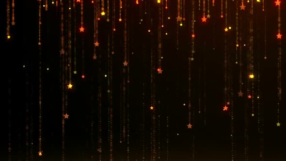 Falling Stars golden background abstract motion graphic design