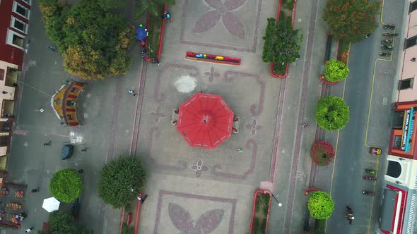 Upward View of a Mexican Plaza