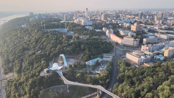 Kyiv, Ukraine Aerial View of the City. Kiev