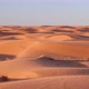 male hiker is walking sand dunes field with a strong wind blowing sand - VideoHive Item for Sale