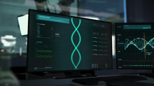 Analyzing DNA Molecule Structure In Modern Software At Medical Experimental Lab alt