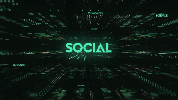 Sci Fi Digital Data Word Social alt