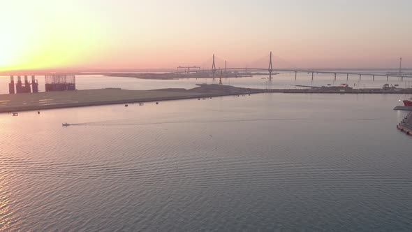 Aerial view of Cadiz Bay