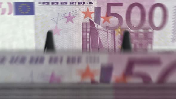 Euro 500 money counting machine down